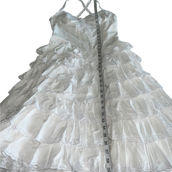 Vintage Betsey Johnson Runway Tiered Eyelet Cotton Lace Dress - Picture 17 of 17